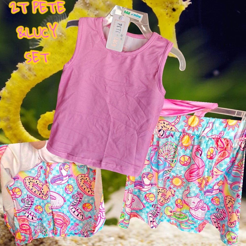 Pink and Multicolor Kids Matching Set